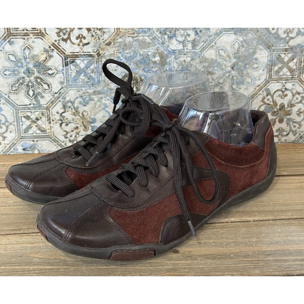 Naturalizer Comfort Leather Sneakers Shoes Brown Women's Sz 9.5 M